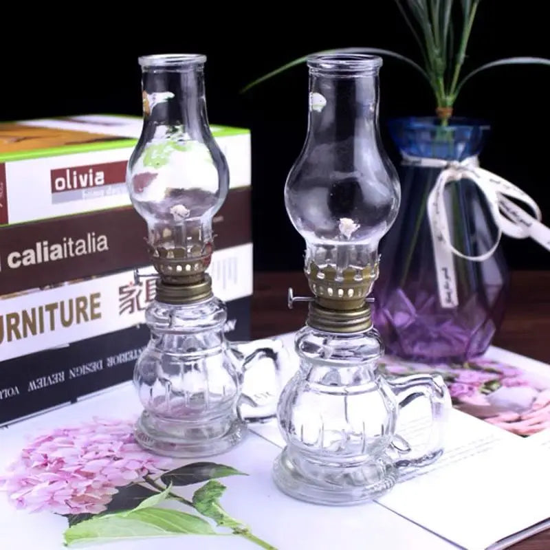 Vintage Glass Oil Lamp Lantern product photo 3