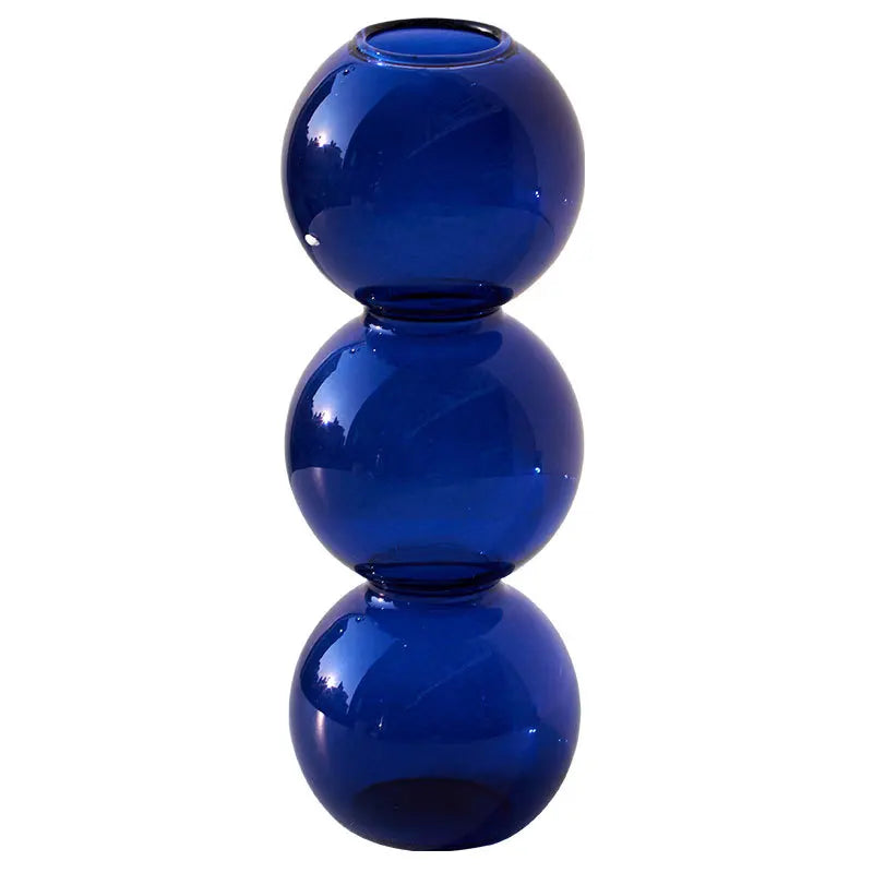 Bubble Glass Vase, Stacked Sphere Bud Vase
