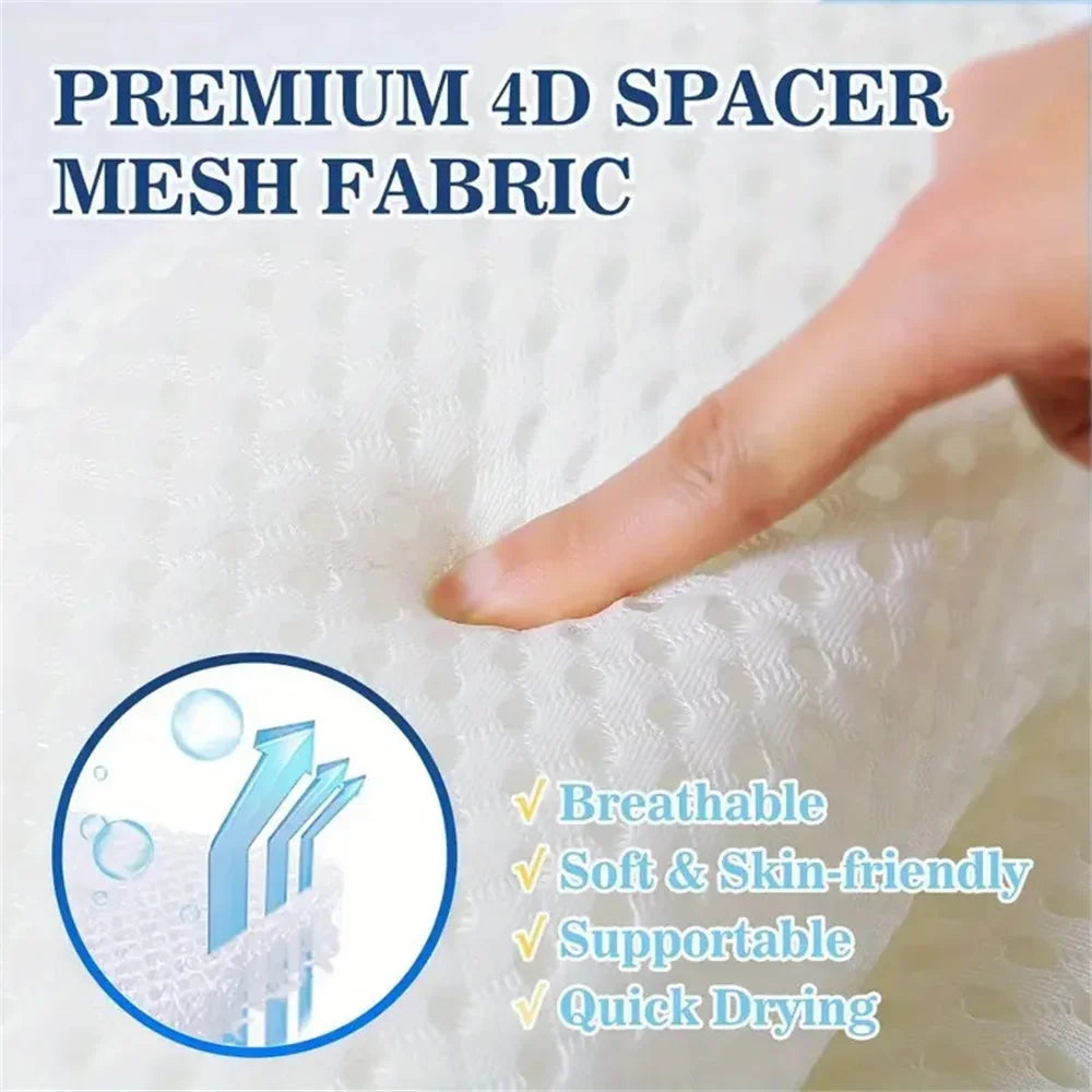 Spa Bath Pillow, 4D Mesh Bathtub Headrest with Suction Cups