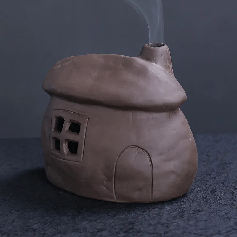 Cottage Incense Burner, Ceramic Palo Santo Holder