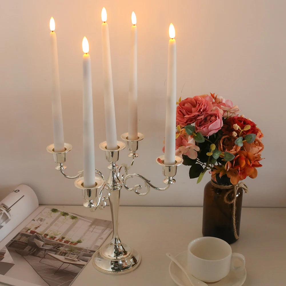 Flameless Taper Candles with Remote, Flickering LED Candlesticks (6 Pack)