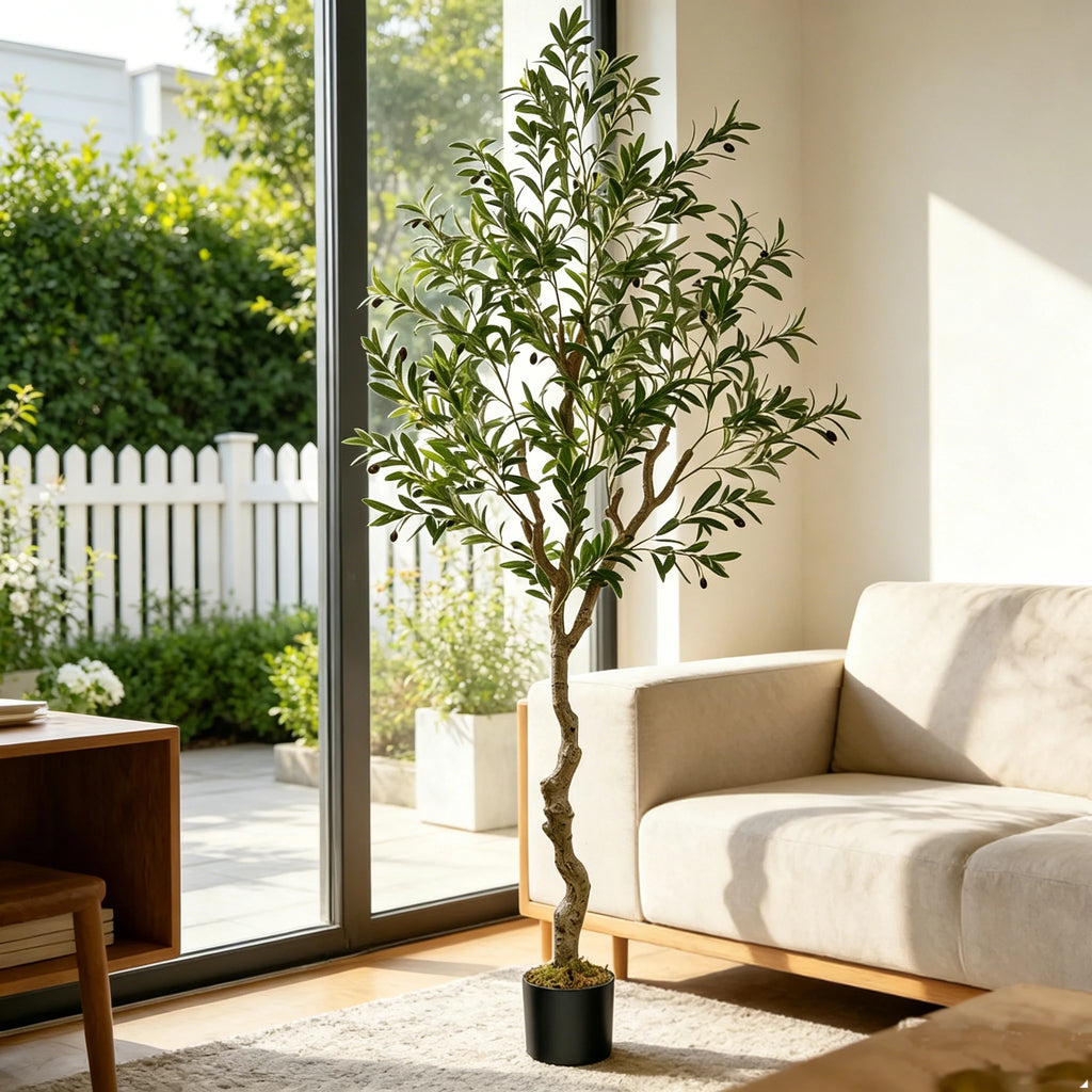 Faux Olive Tree, Artificial Potted Olive Tree
