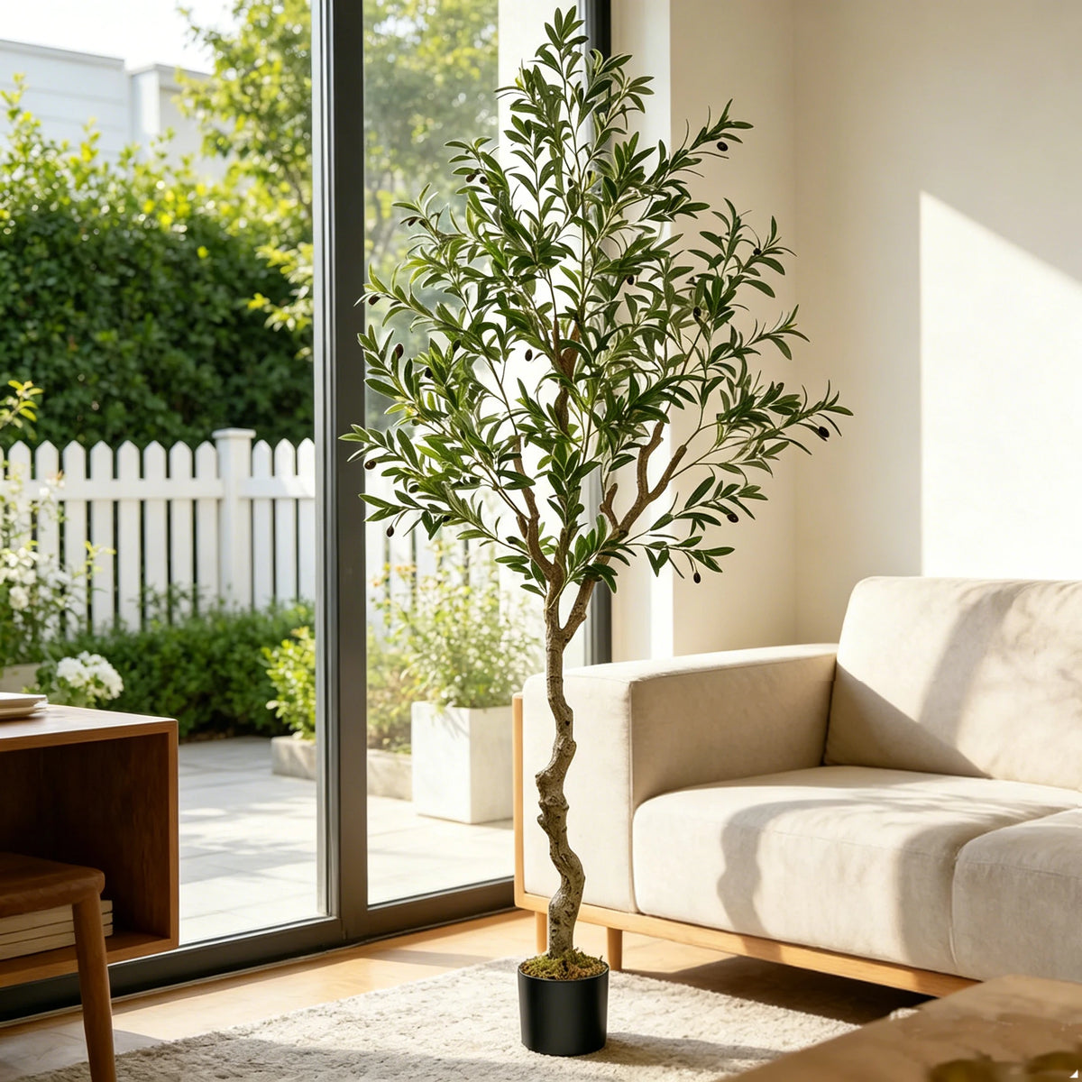 Faux Olive Tree, Artificial Potted Olive Tree