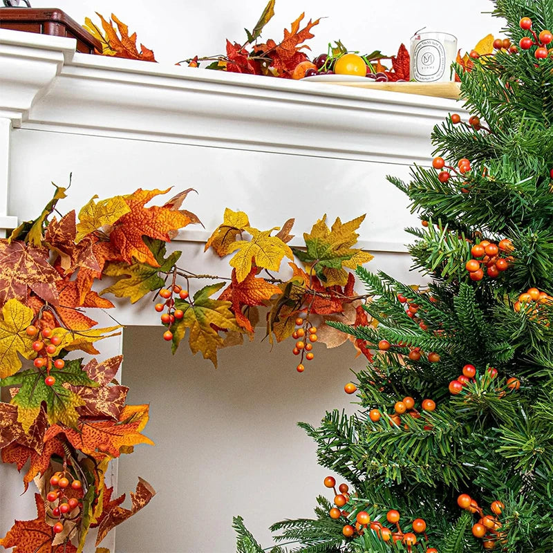 Faux Fall Berry Stems, Orange Bittersweet Picks (10 Pcs)