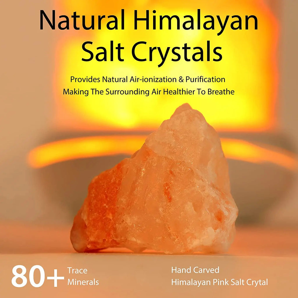 Himalayan Salt Lamp, USB Crystal Night Light with Aroma Pad