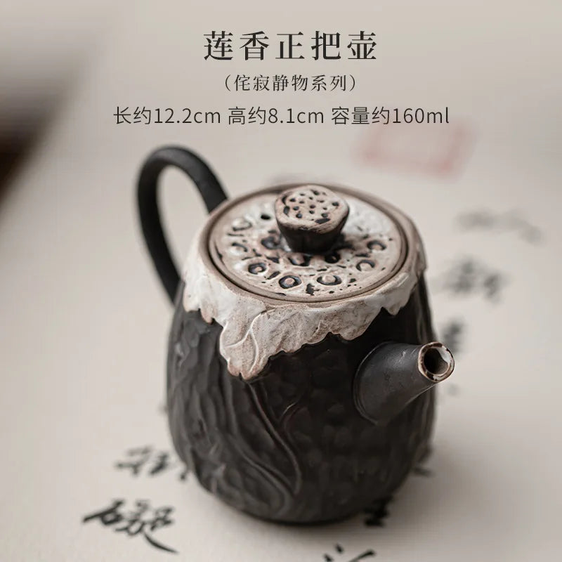 Wabi Sabi Teapot, Handmade Ceramic Tea Pot (160ml)