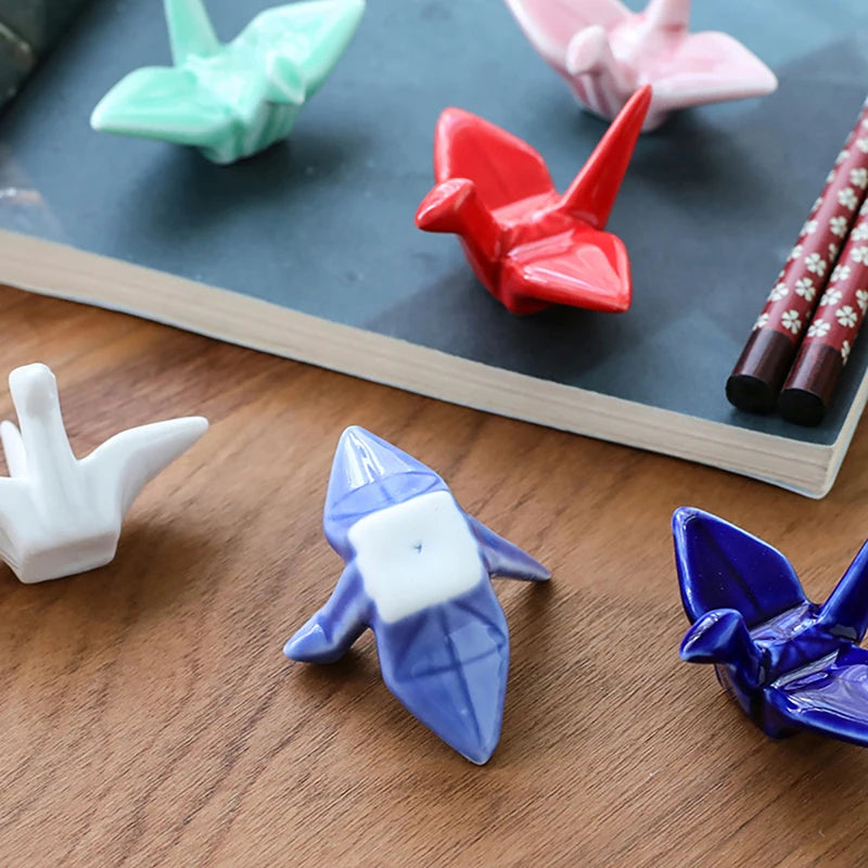 Ceramic Paper Crane Chopstick Rest product photo 1