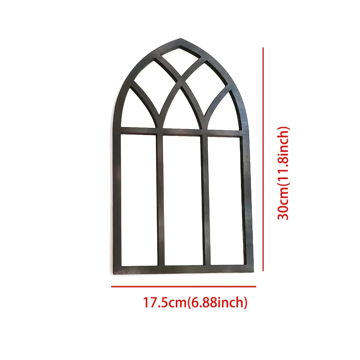Arched Windowpane Wall Mirror product photo 7