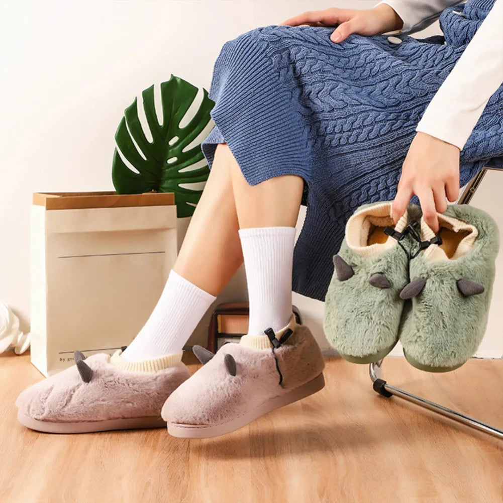 Heated Plush Slippers, USB Foot Warmer House Shoes