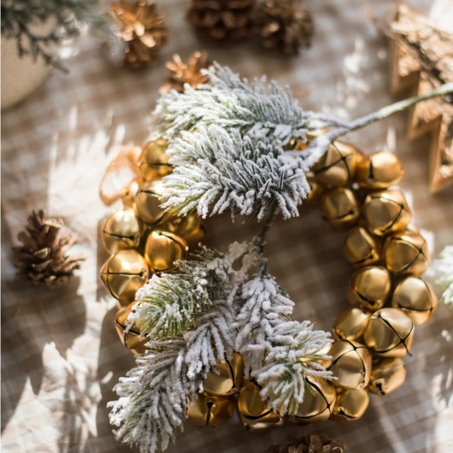 Flocked Cedar Stems, Snowy Faux Pine Branch