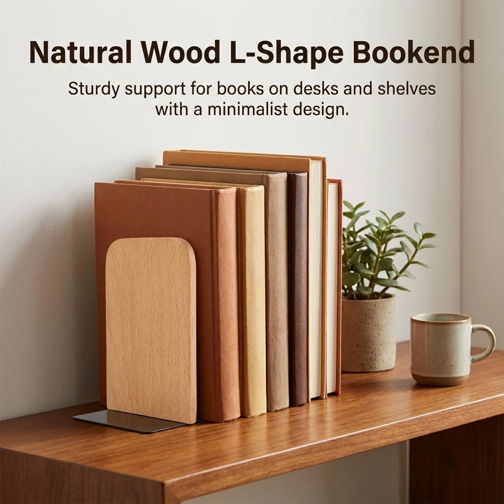 Black Walnut Solid Wood Bookends product photo 3
