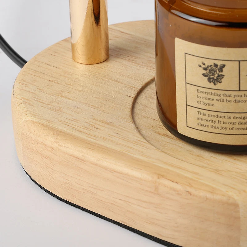 Candle Warmer Lamp with Timer, Dimmable Fluted Glass Wax Melt Lamp
