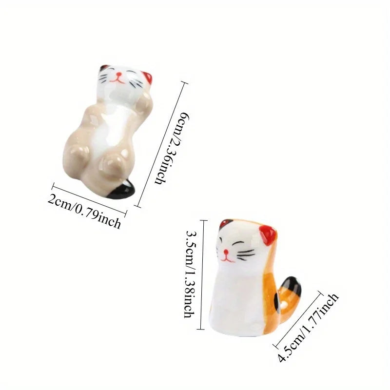 Ceramic Cat Chopstick Rests, Set of 6 product photo 2