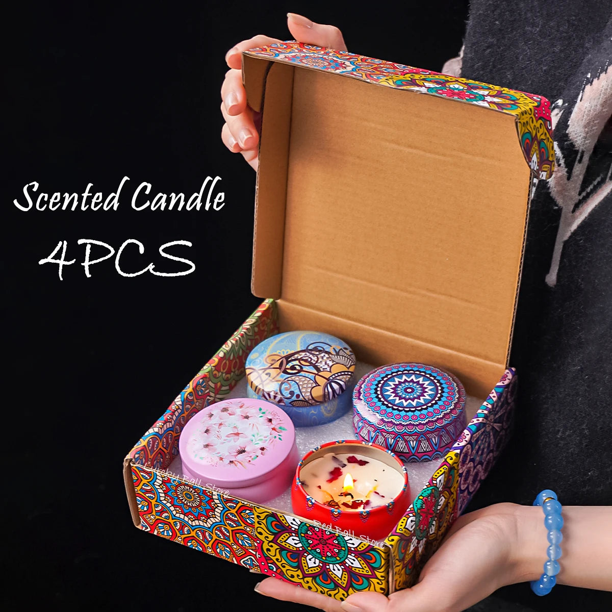 Crystal & Dried Flower Soy Candle Set product photo 1