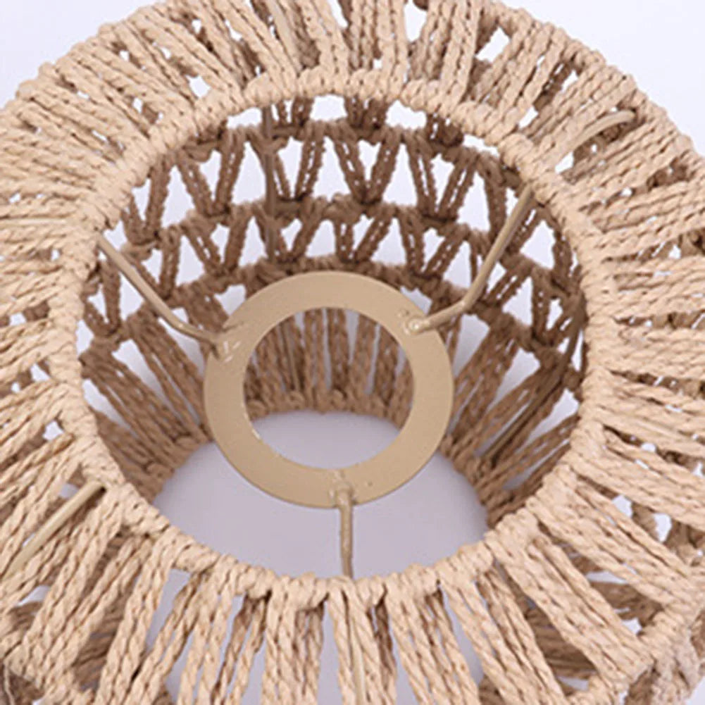 Woven Rattan-Look Pendant Lampshade product photo 5