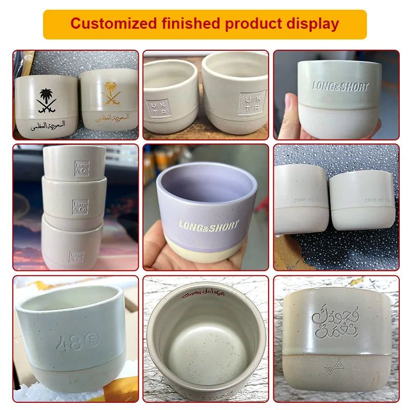Handmade kiln-fired ceramic tea cup