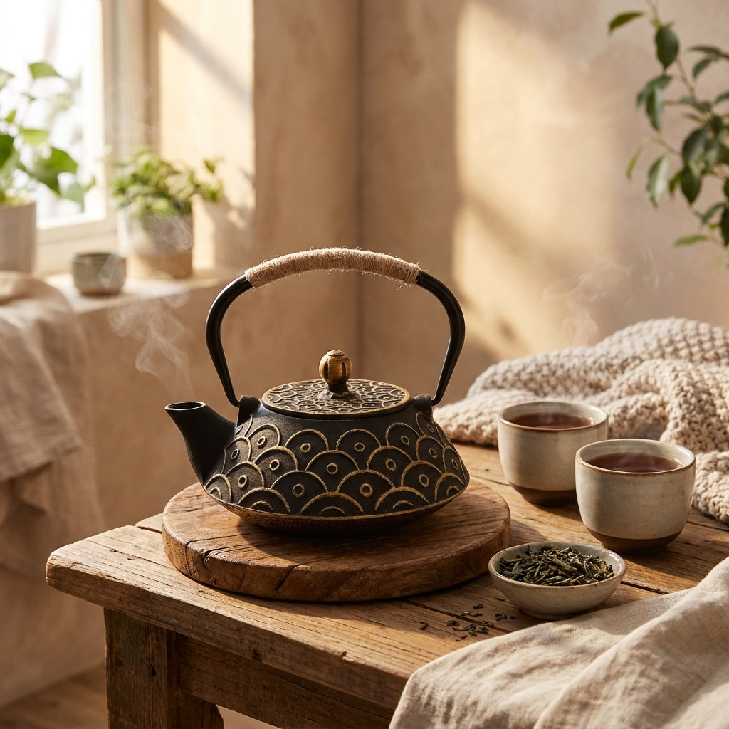 Warmwood cover - Cast Iron Teapot, Japanese Tetsubin