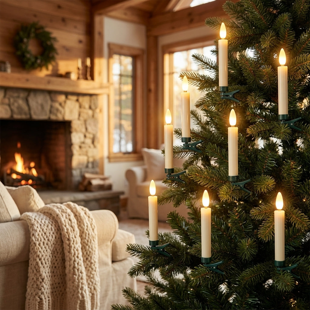 Warmwood cover - Clip-On Christmas Tree Candles, LED Taper Candles