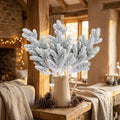 Warmwood cover - Flocked Cedar Stems, Snowy Faux Pine Branch