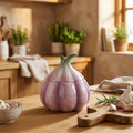 Warmwood cover - Purple Garlic Jar, Ceramic Lidded Storage Canister