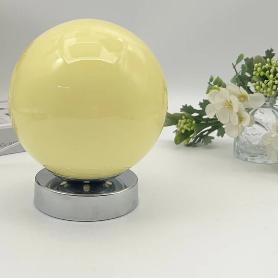 Glass Balloon Table Lamp in cream
