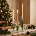 Warmwood cover - Glass Tree Candlestick, Nordic Christmas Taper Holder