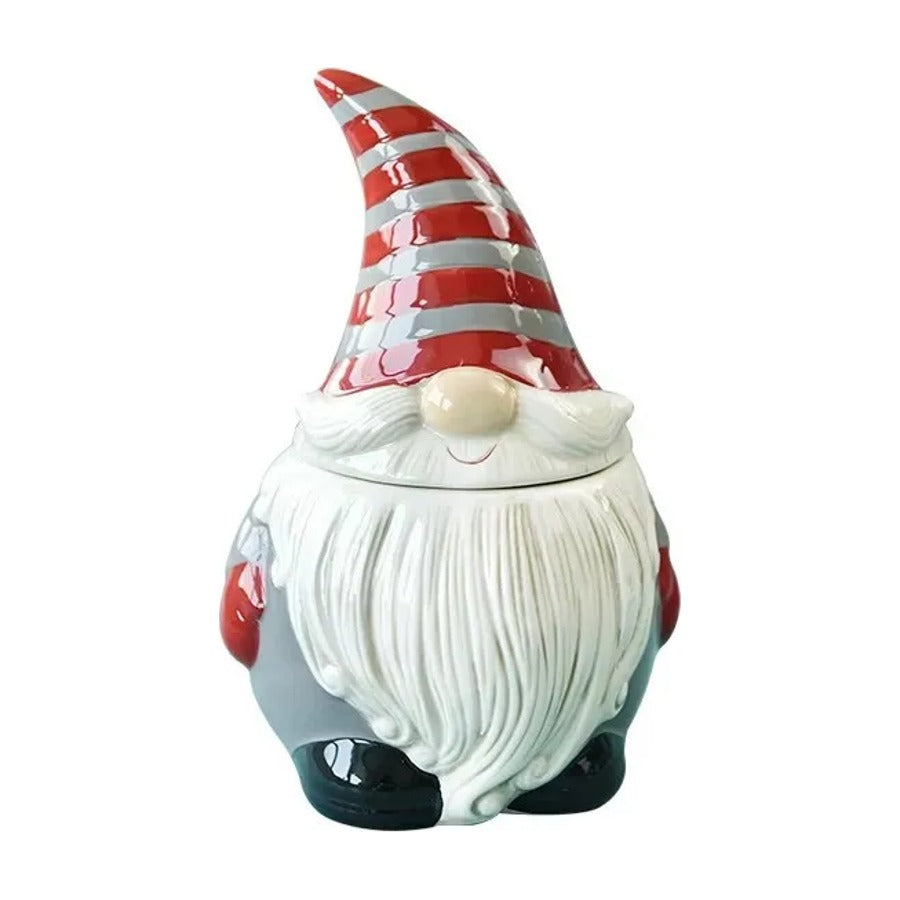 Gnome-shaped ceramic cookie jar