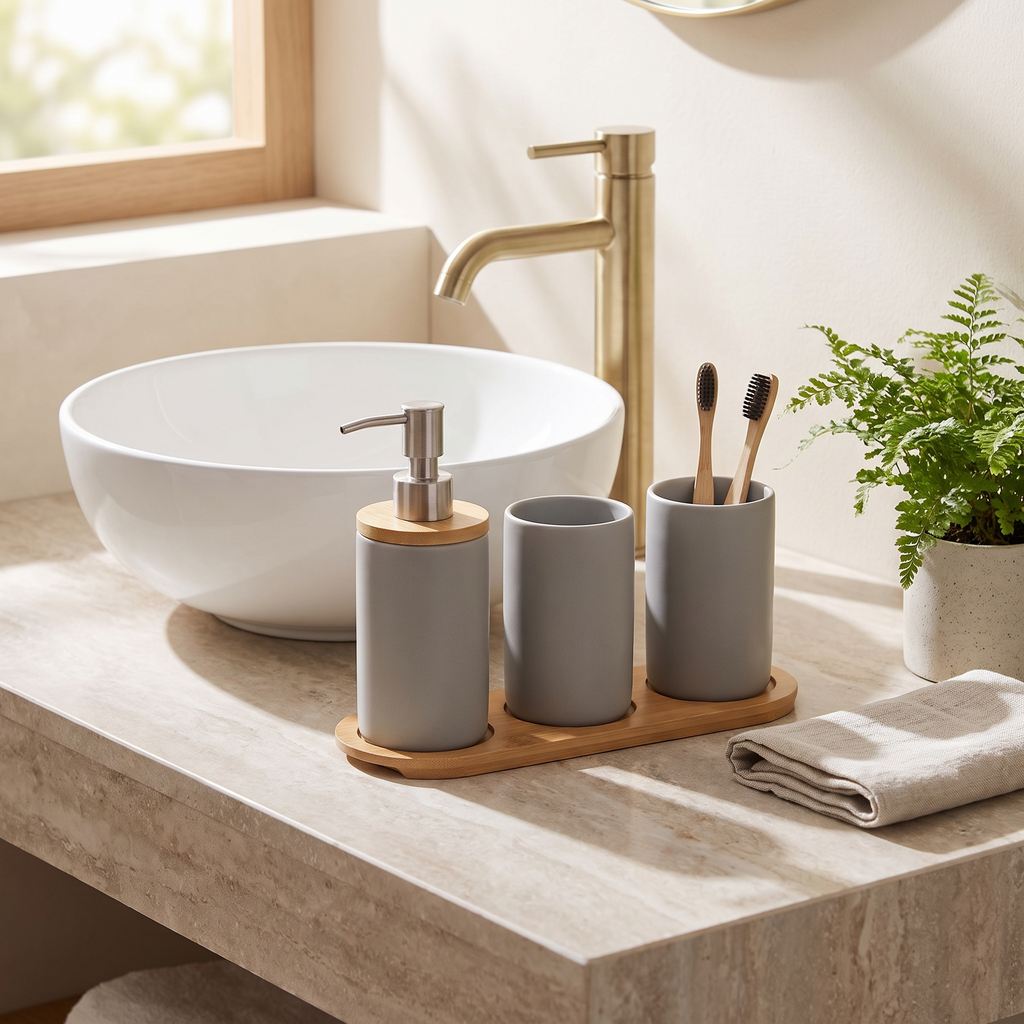 Ceramic Bathroom Accessories Set