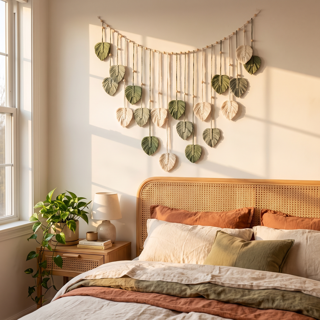 Boho Leaf Wall Hanging