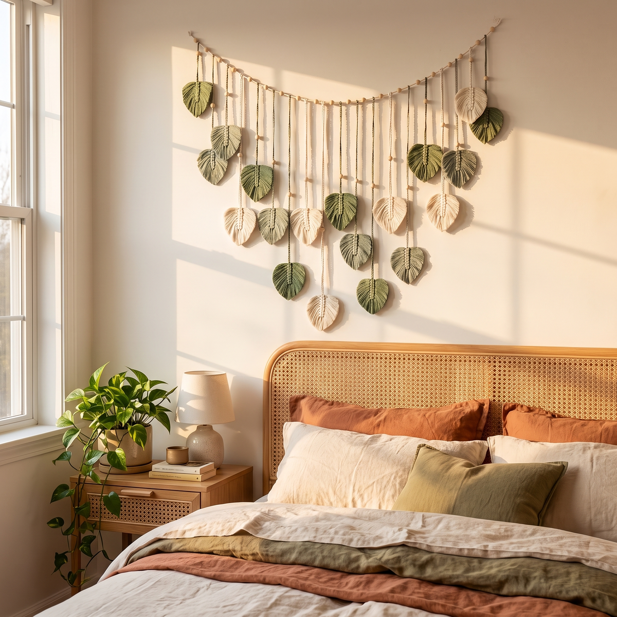 Boho Leaf Wall Hanging