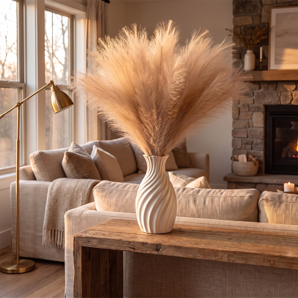Faux Pampas Grass Bouquet