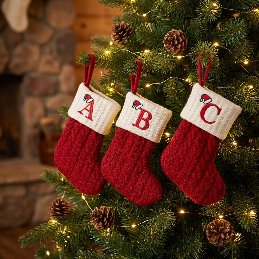 Warmwood cover - Mini Initial Christmas Stockings