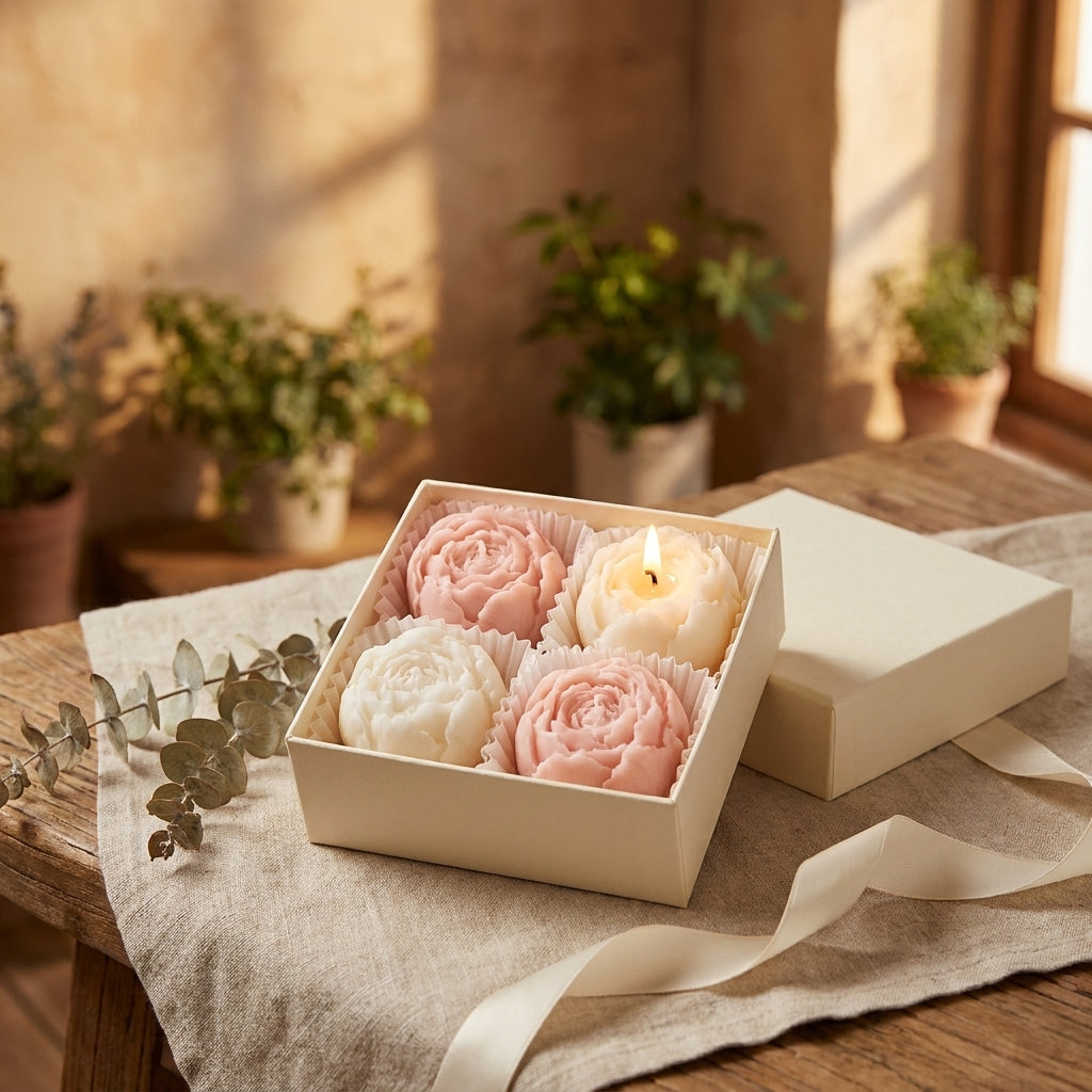 Warmwood cover - Rose Candle Gift Box, Set of 4