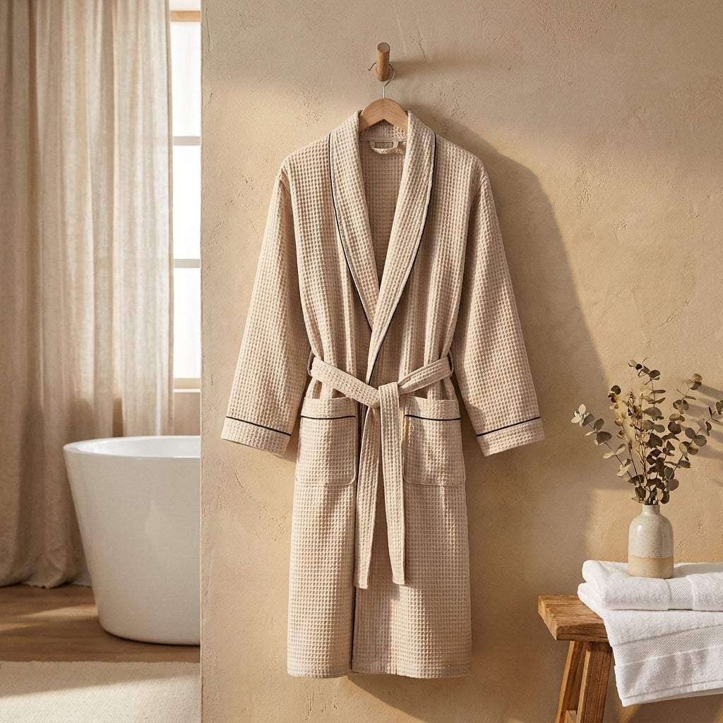 Warmwood cover - Waffle Cotton Bathrobe